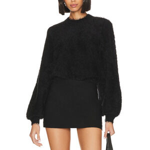 Show Me Your Mumu 'Vienna' Black Puff Sleeve Sweater Size M